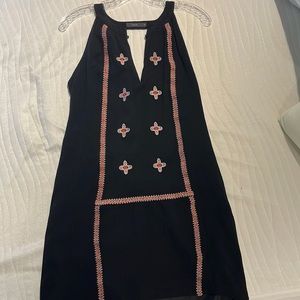 Black sundress with orange details